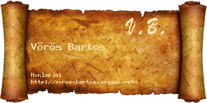 Vörös Bartos névjegykártya
